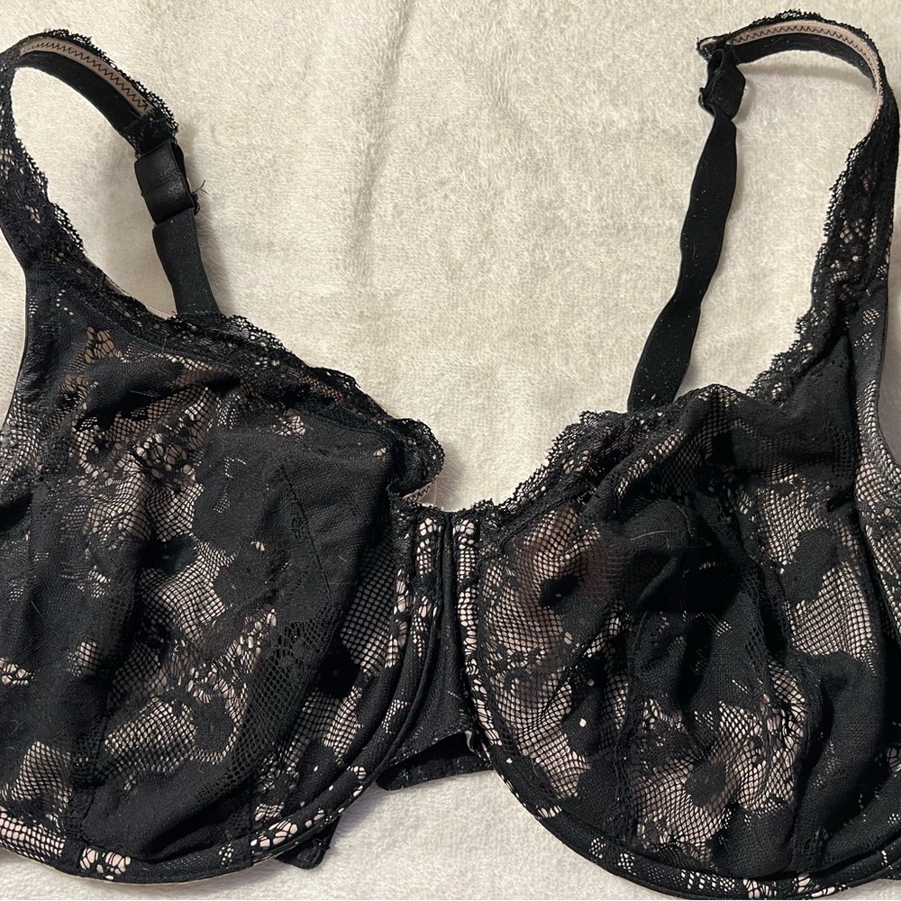 Black Cacique Full Coverage Underwire Bra - Black 40DDD